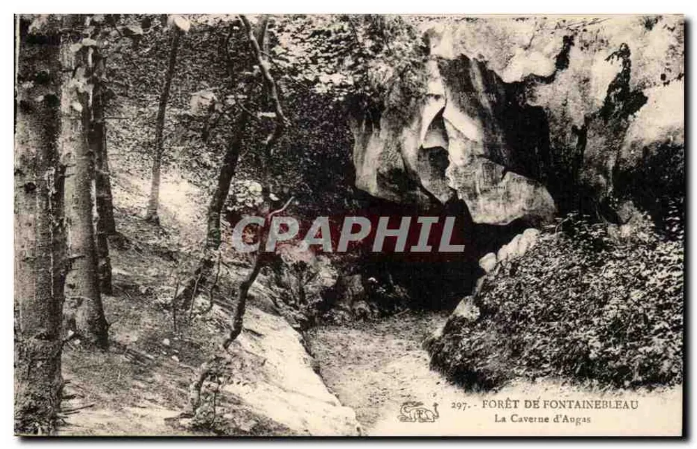 Floresta de Fontainebleau — A Caverna de Augas — editor não identificado, n° 297 - Frente