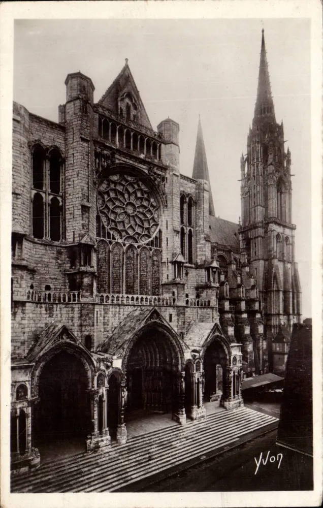 Chartres — Die Kathedrale, das Nordportal und die Spitze — Éditions D'Art Yvon, Paris - Vorderseite