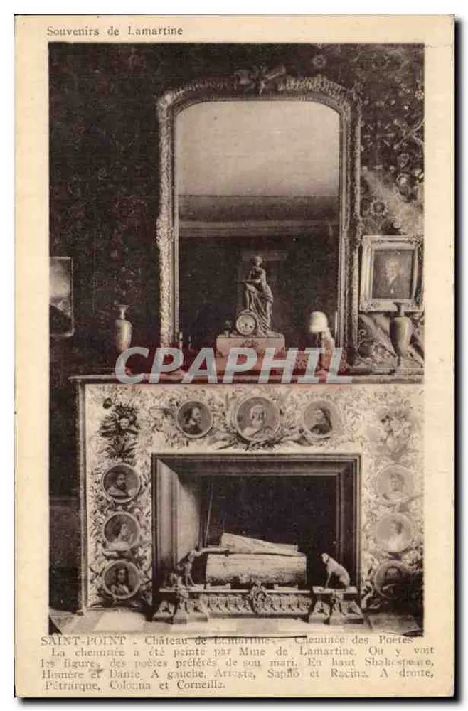 Saint-Point - Schloss Lamartine - Kamin der Dichter - Vorderseite