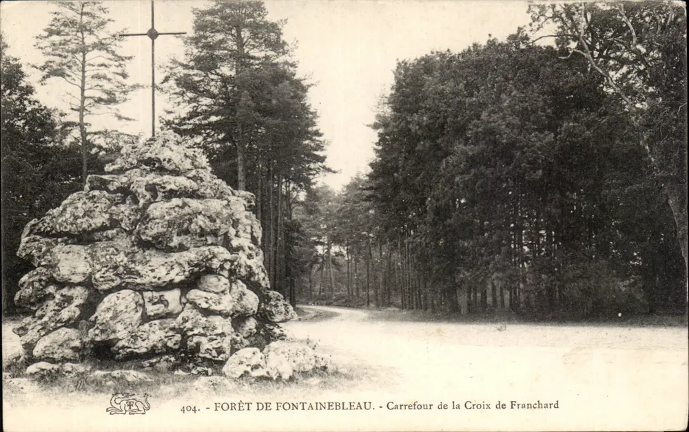 Forêt de Fontainebleau — Carrefour de la Croix de Franchard — unbekannter Verlag, Nr. 404 - Vorderseite