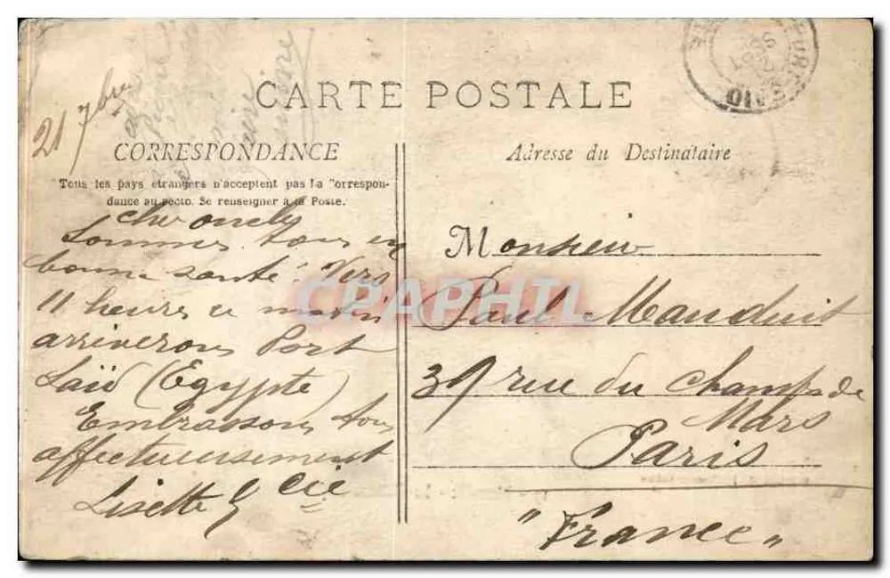 Marseille - O Castelo de If — Edição da Samaritaine, n°15 - Verso