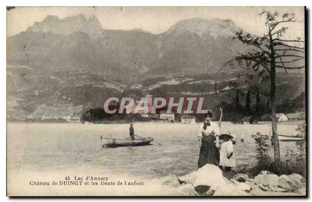See Annecy — Schloss Duingt und die Dents du Lanfon — A. Géron, Verlag - Vorderseite