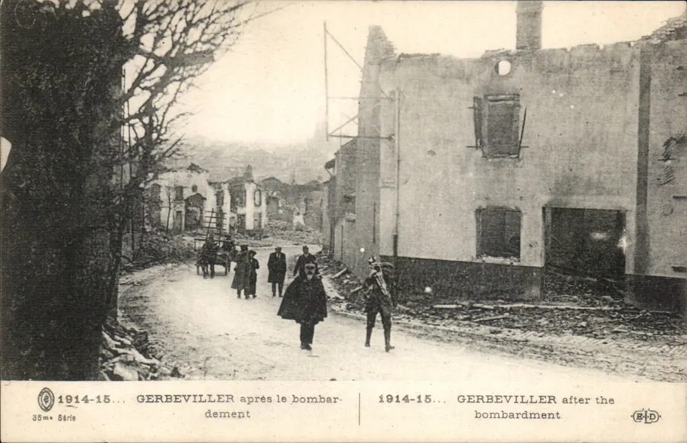 Gerbéviller — nach dem Bombenangriff — E. Le Déléy, 35. Serie - Vorderseite