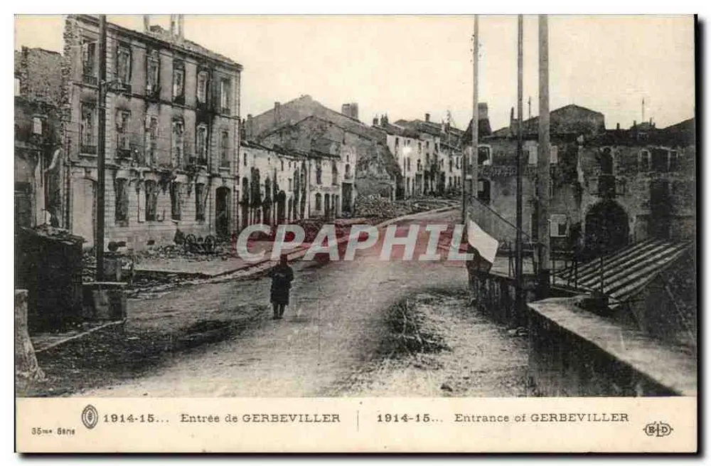 Eingang zu GERBEVILLER — 1914-15 — Verlag E. Le Doley, Paris - Vorderseite