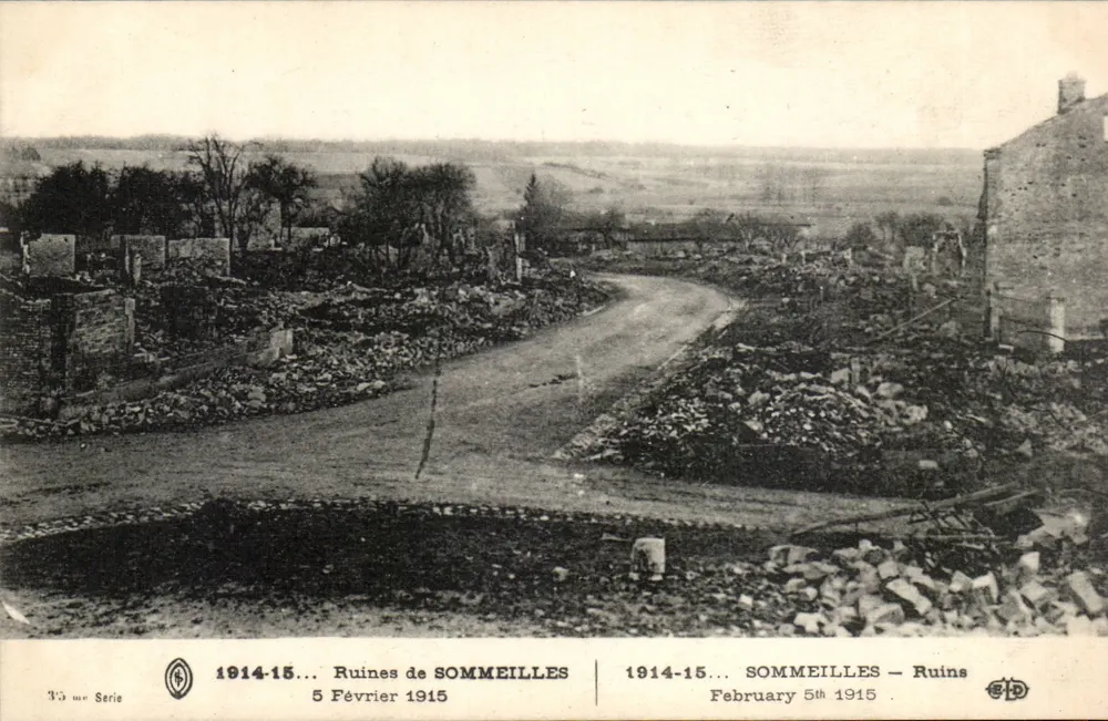 Ruinen von Sommeilles — 5. Februar 1915 — Verlag E. Le Livre, 35. Serie - Vorderseite