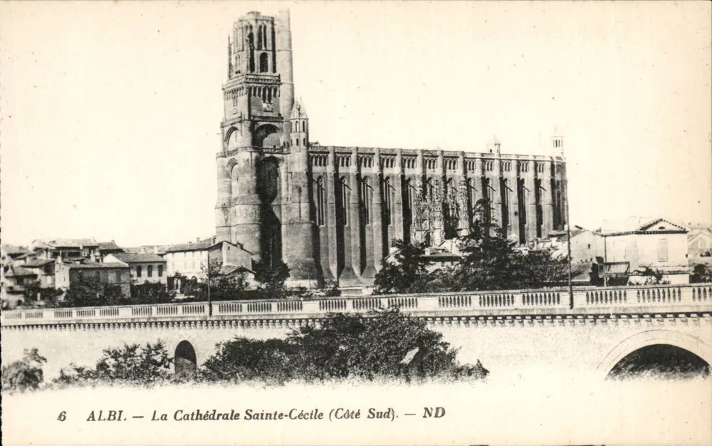 Albi — A Catedral Santa Cecília (Lado Sul) — ND - Frente