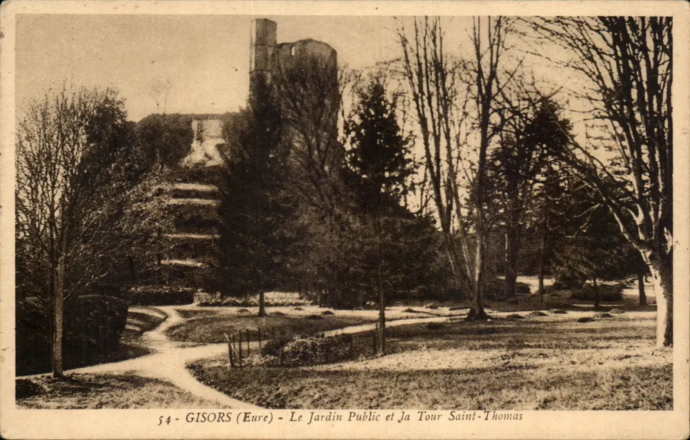 Gisors (Eure) — Öffentlicher Garten und Turm Saint-Thomas — L. Tournant, Verlag - Vorderseite