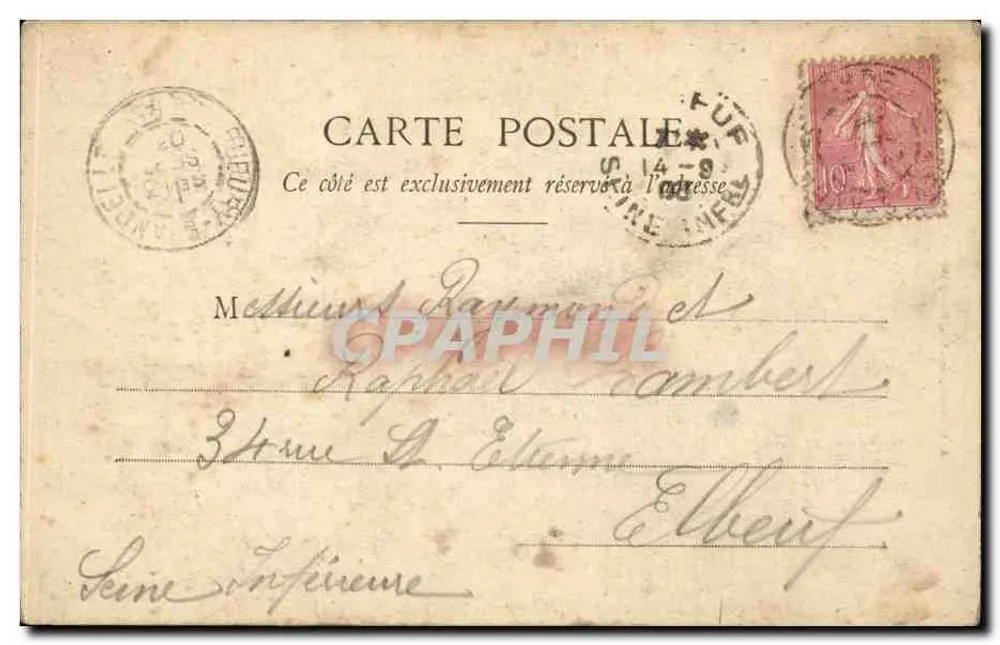 Kapelle des alten Schlosses Radepond (Euro) — 12. Jahrhundert — A. Journages, gedruckt in Flers-sur-Andelle - Rückseite