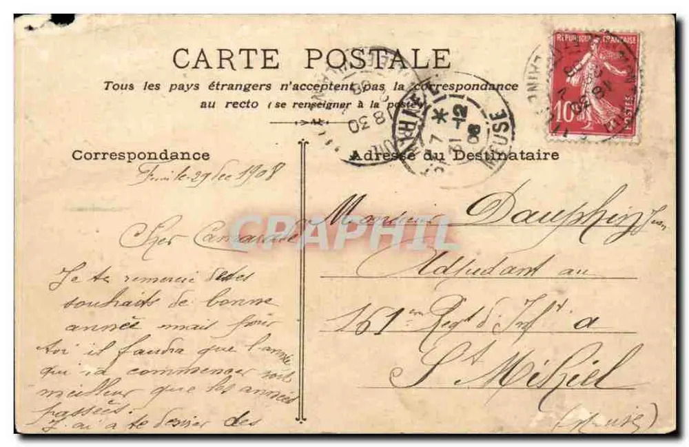 Campo de trincheiras — cena de guerra — LE RÊVE (editor) n°46 - Verso