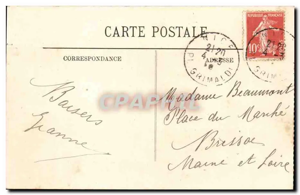 Nice — Der Eingang zum Hafen und der Mont Boron — LL. — n° 163 - Rückseite