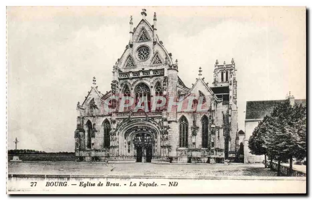 Bourg — Igreja de Brou — A Fachada — ND - Frente