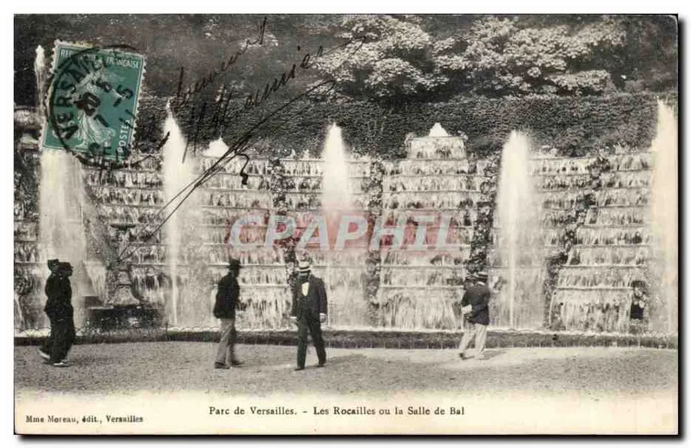 Schlosspark Versailles — Die Rocailles oder der Ballsaal — Mme Moreau, Verlegerin, Versailles - Vorderseite