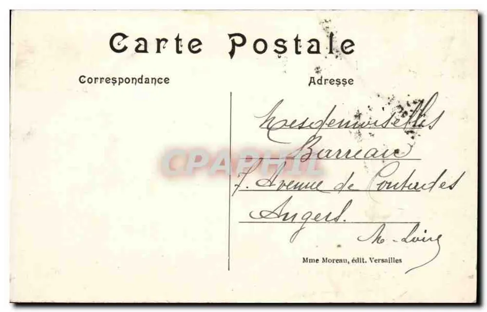 Palácio de VERSAILLES — Fachada do Lado da Terrasse — Mme Moreau, editora Versailles - Verso