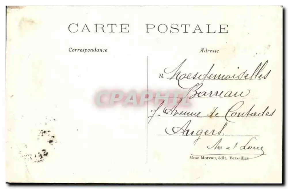Park von VERSAILLES — Bassin Apollon und der Grün Teppich — Mme Moreau, Verlag Versailles - Rückseite