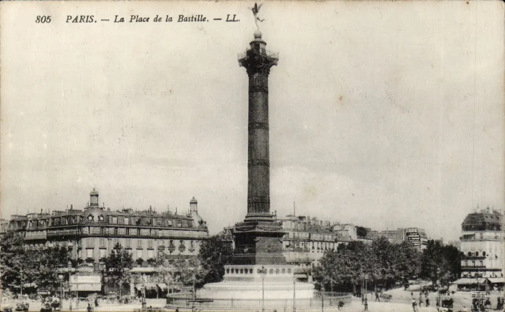 Paris — A Place de la Bastille — LL. — N° 805 - Frente