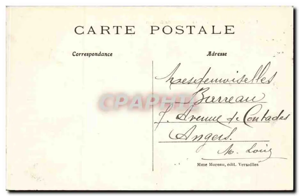 Park von VERSAILLES — Der Drachenbecken — Mme Moreau, Verlag Versailles - Rückseite