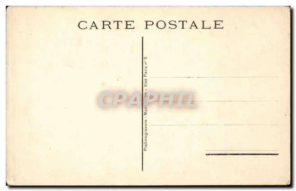 Thessaloniki — General Sarrail und die Admirale auf einer Spaziergang — Platinogravur Nr. 5, Paris - Rückseite