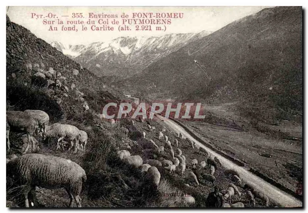 Umgebung von FONT-ROMEU — Auf dem Weg zum Col de PUYMORENS — Im Hintergrund der Carlite (Höhe 2.921 m.) — Verlag: ÉDITIONS DE LOIR - Vorderseite