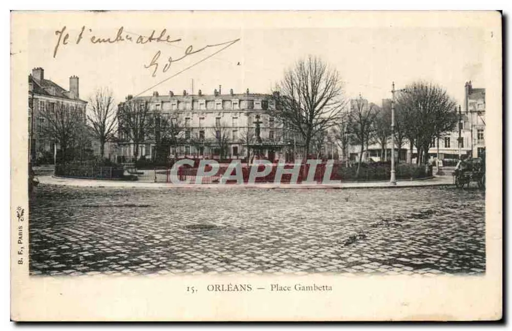 Orléans — Praça Gambetta — B. F. Paris, n°15 - Frente