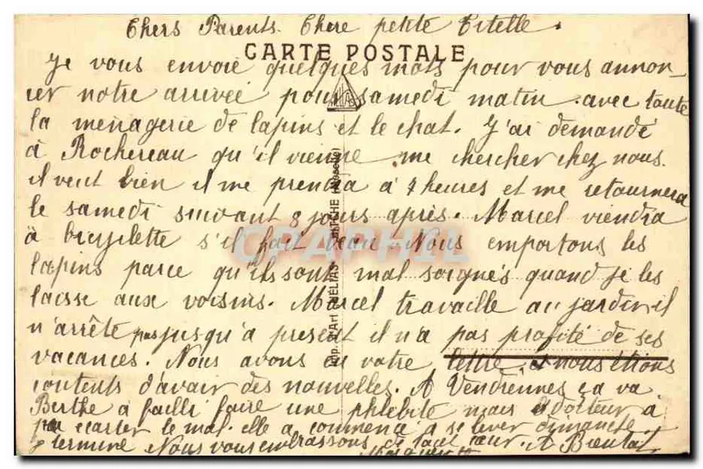 Angers - Bairro Langlois — Edifício dos 1º e 2º Esc. — Editor não visível - Verso