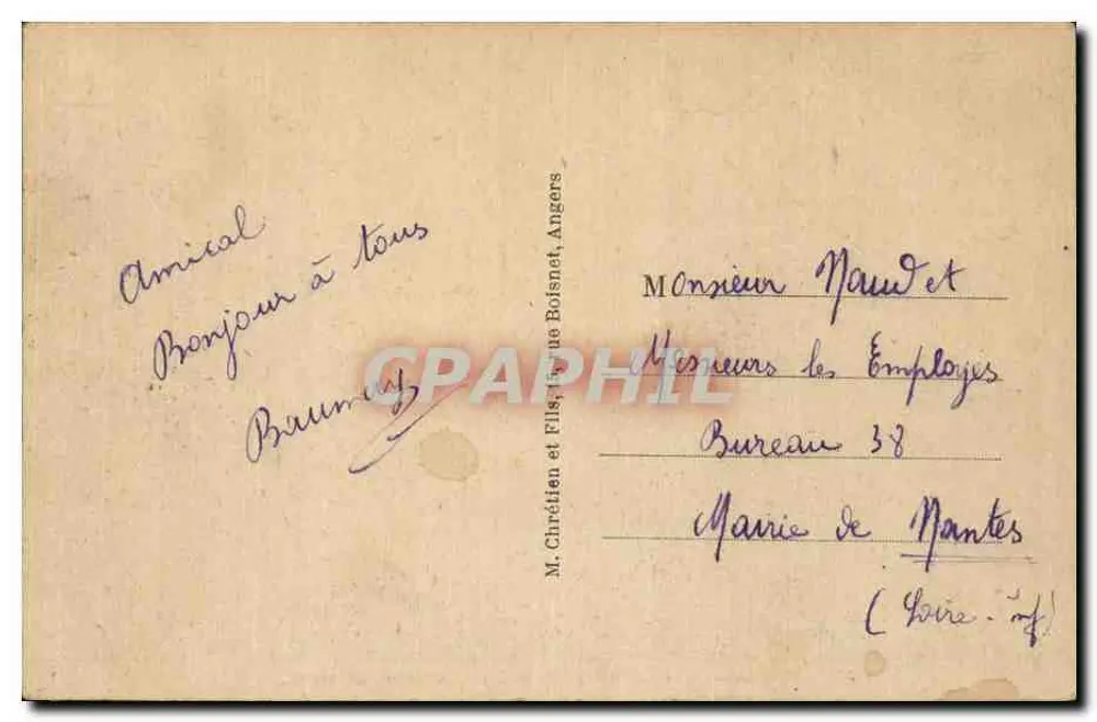 St-Jean-des-Mauvrets (M.-et-L.) — Die beiden Dolmen — Verlag: L. Concil - Rückseite
