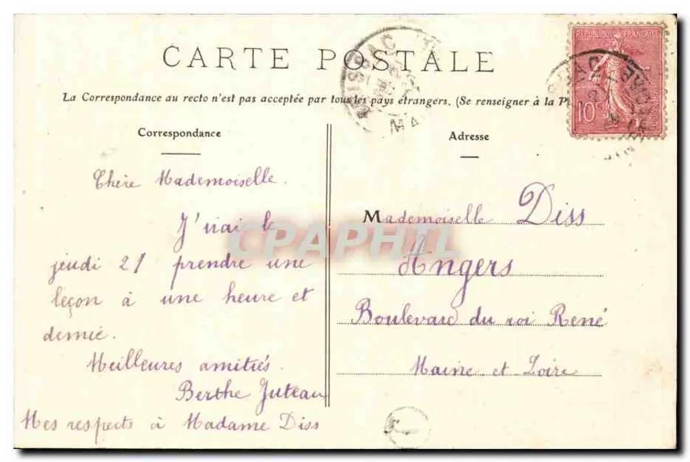 St-Jean-des-Mauvrets (M.-et-L.) — A Igreja — E. Georges, livraria, Angers - Verso