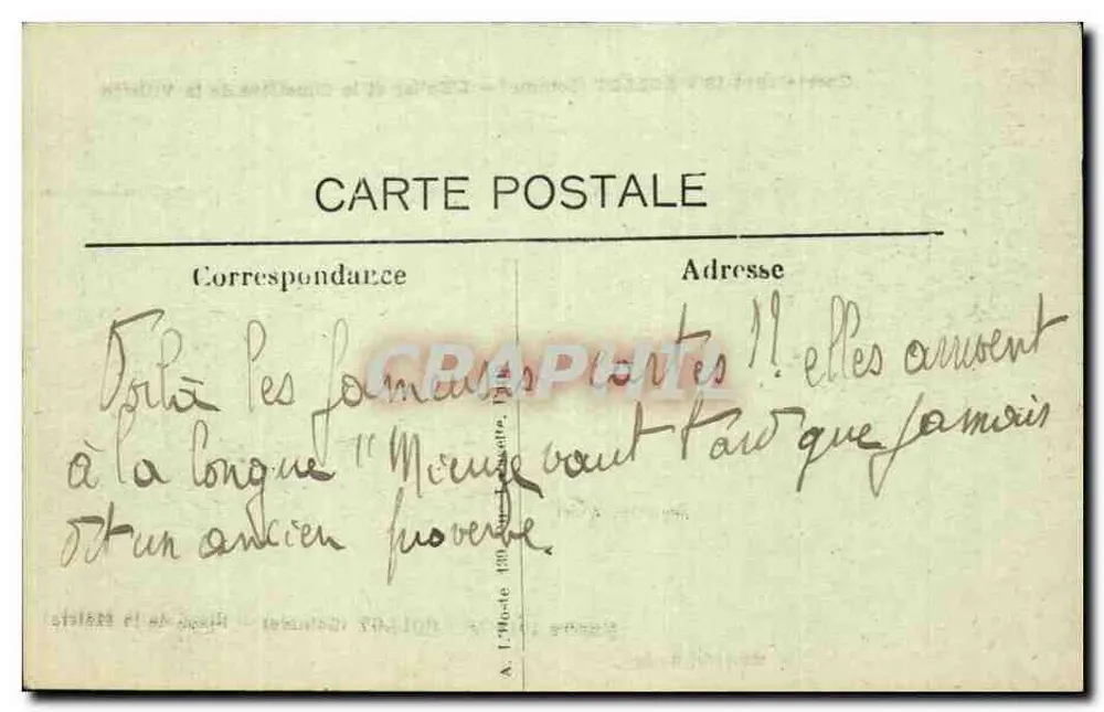 Rollot (Somme) — Die Kirche und der Friedhof von la Villette — Zerstört durch den Krieg 1914-18 — Verlag Maupetit, Rollet - Rückseite
