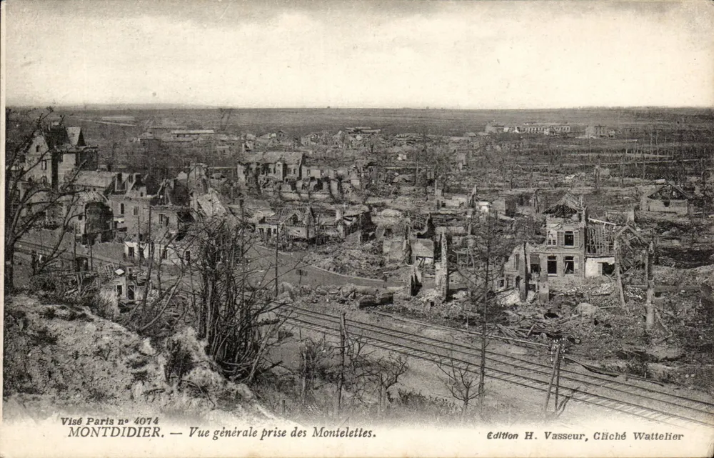 Montdidier — Allgemeine Ansicht von den Montelettes — Edition H. Vasseur, Cliché Wattelier - Vorderseite