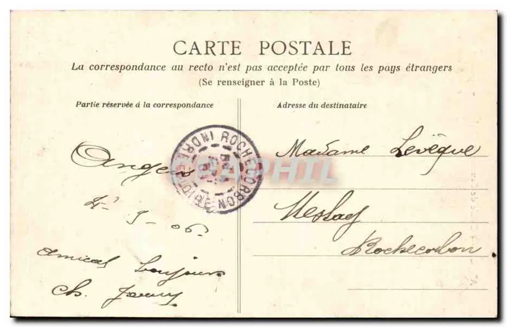 Anjou — Saumur-Hut und Chalonnes-sur-Loire — Vertrauliche Vorlesung — Héloïse Dujardin & Cie, Saintes - Rückseite