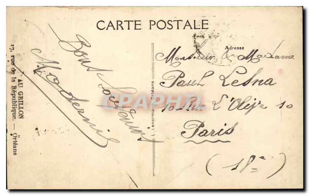 Créteil — A Praça do Martroi — editor L. Lenermann - Verso