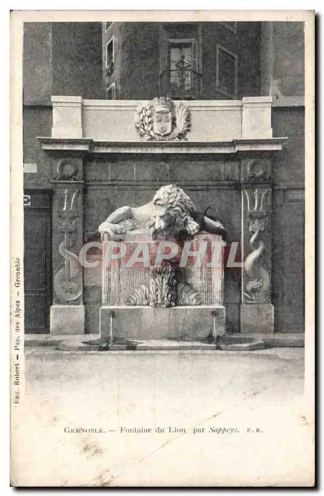 Grenoble — Fontaine du Lion von Sappey — Verlag Léa. Robert, P. des Alpes - Vorderseite