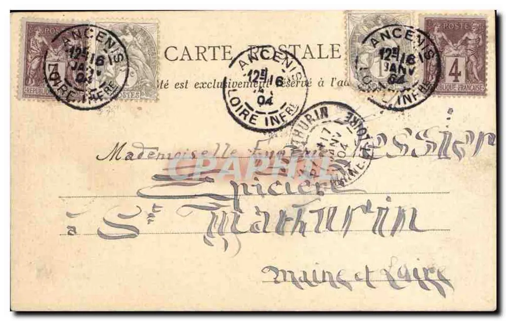 Die Mühlen von Saumur — Anjou — unbekannte Ausgabe - Rückseite
