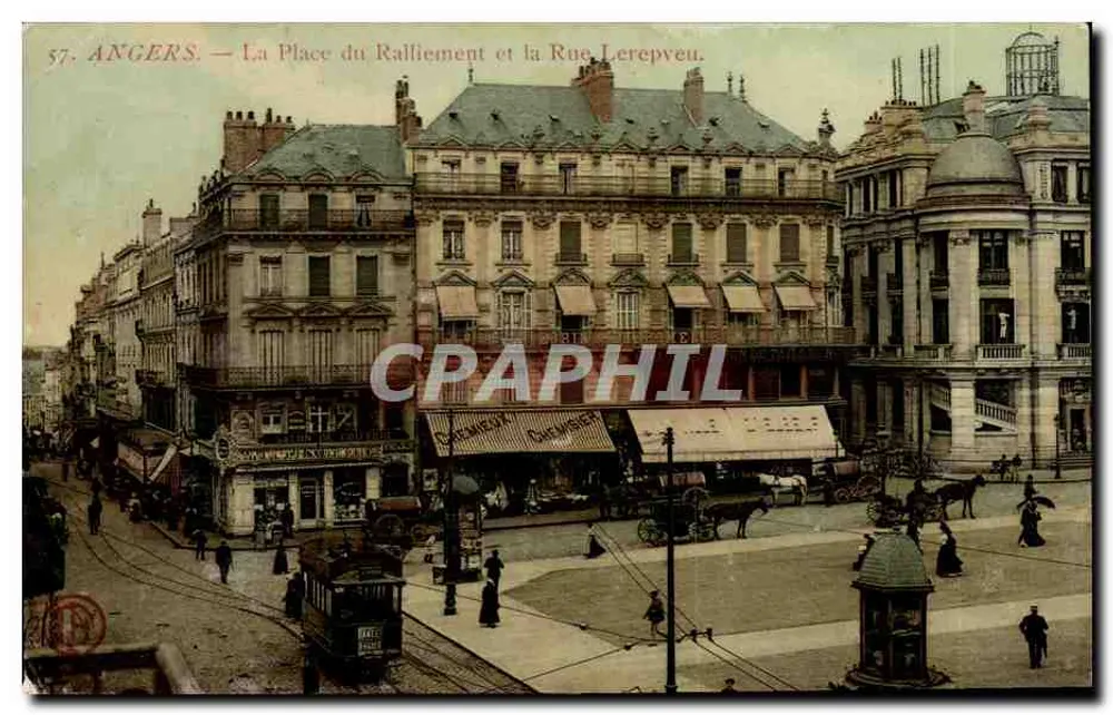 Angers — Die Place du Ralliement und Rue Lerepveu — n° 57 - Vorderseite