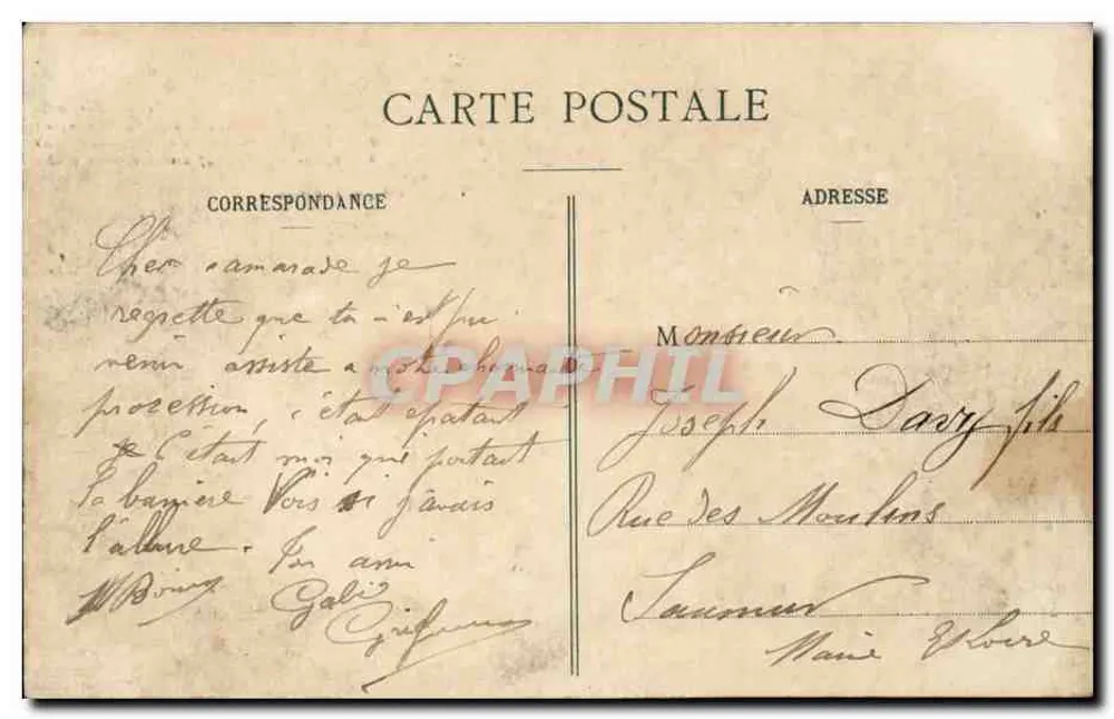 Angers - Die Prozession des Heiligen Herzens, die von der Kathedrale abgeht - L. V. phot. - Rückseite