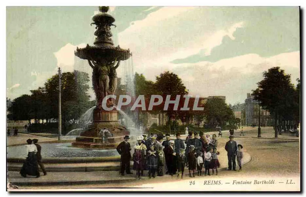 Reims — Fontaine Bartholdi — LL. n°24 - Frente