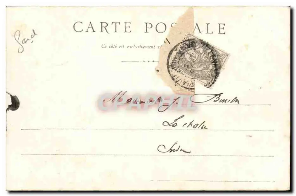 Villeneuve-lès-Avignon — Eingang zum Fort — J. Brun et Cie, Verleger Carpentras, Nr. 542 bis - Rückseite