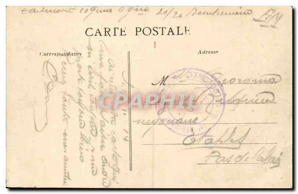Angers - Plein van het Ralliment — panoramische weergave — L. V., fot. - Achterkant