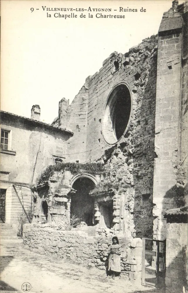 Villeneuve-lès-Avignon — Ruines de la Chapelle de la Chartreuse — Éditeur F.G. n°9 - Vorderseite