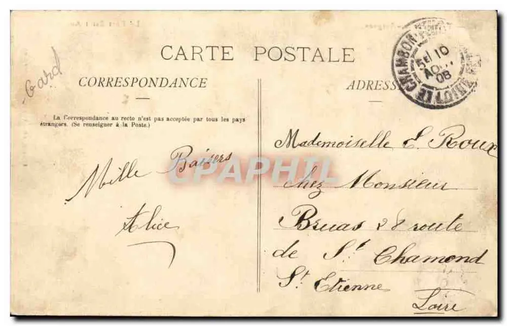 Villeneuve-lès-Avignon — Le Fort Saint-André — F. Beau, Verlag Avignon - Rückseite