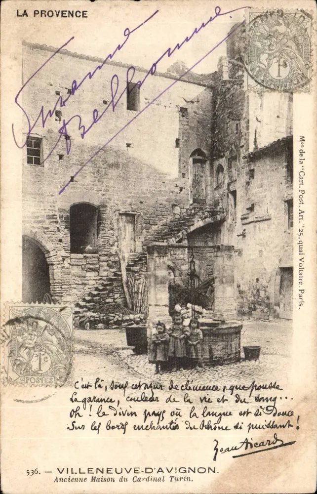 Villeneuve-d'Avignon — Alte Villa des Kardinals Turin — Verleger Jean Ricard, n° 536 - Vorderseite