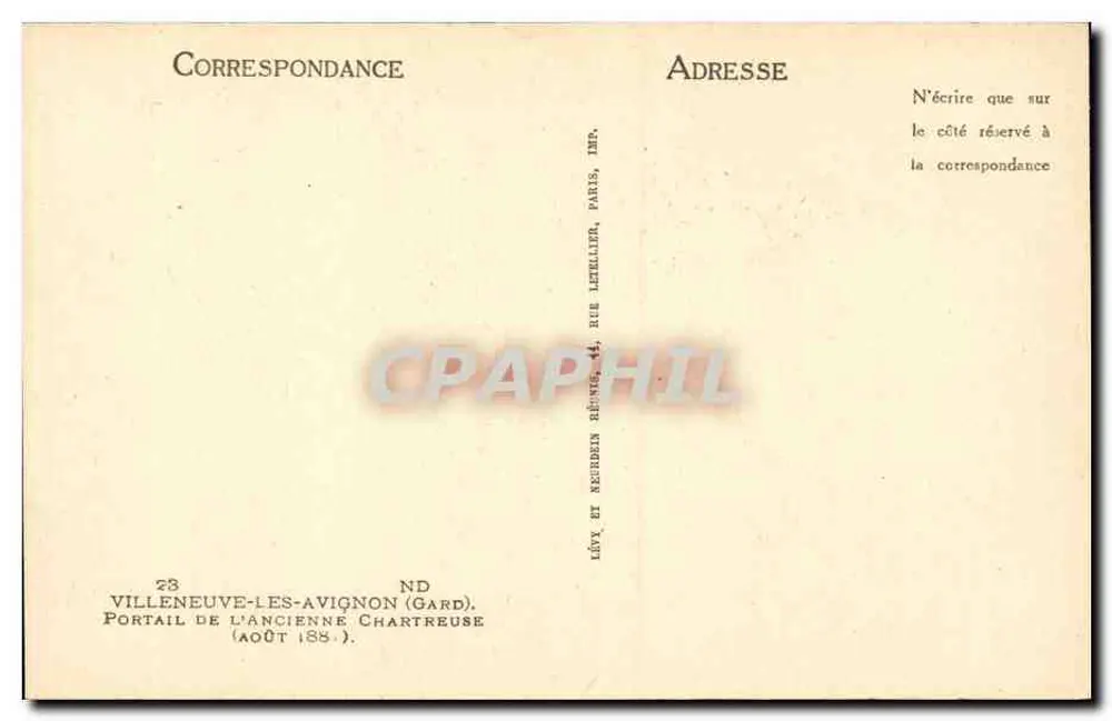Portal der alten Chartreuse — Villeneuve-lès-Avignon (Gard) — Nr. 9308 - Rückseite