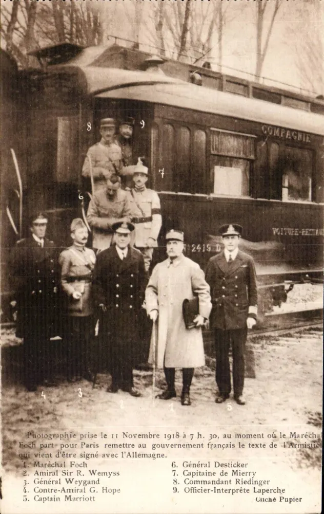 Unterschrift des Waffenstillstands — 11. November 1918 — Compagnie Volturne-Restin - Vorderseite