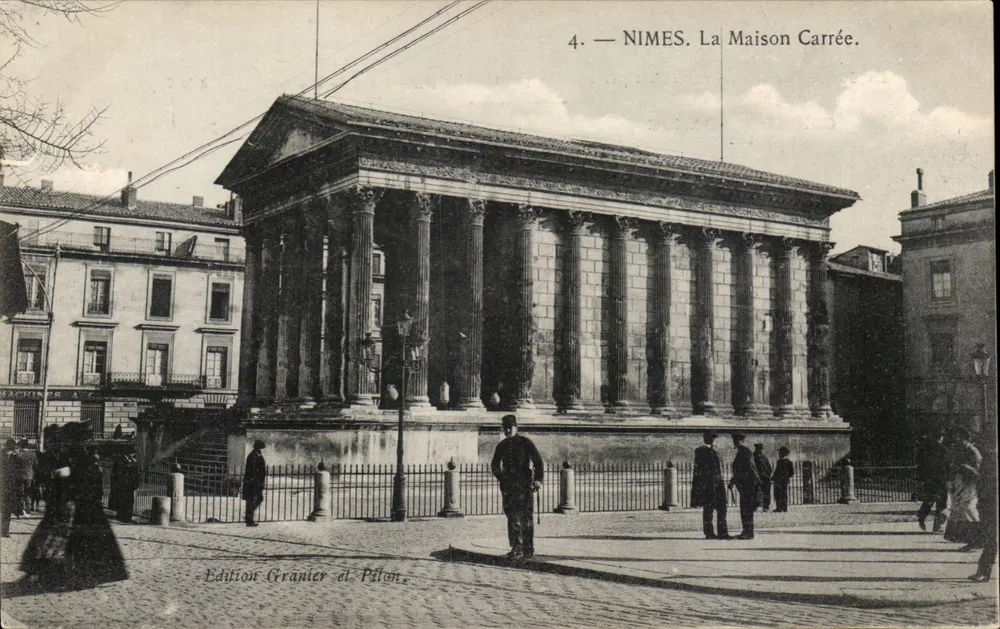 Nîmes. A Maison Carrée — Edição Granier et Pilon, n°4 - Frente