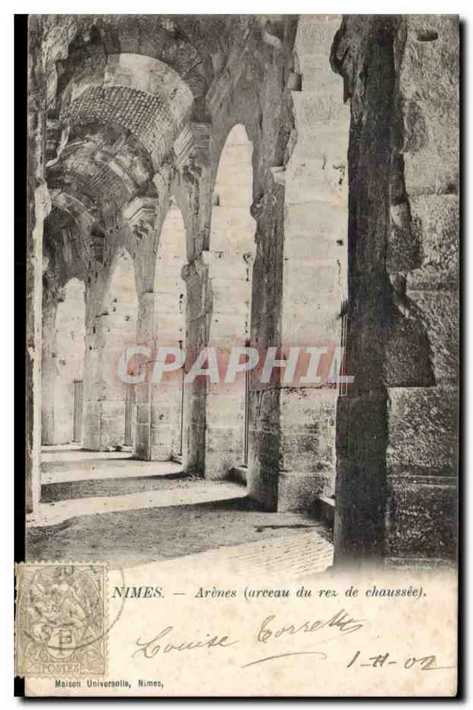 Nîmes — Arenas (Galerie des Erdgeschosses) — Maison Universelle, Nîmes - Vorderseite