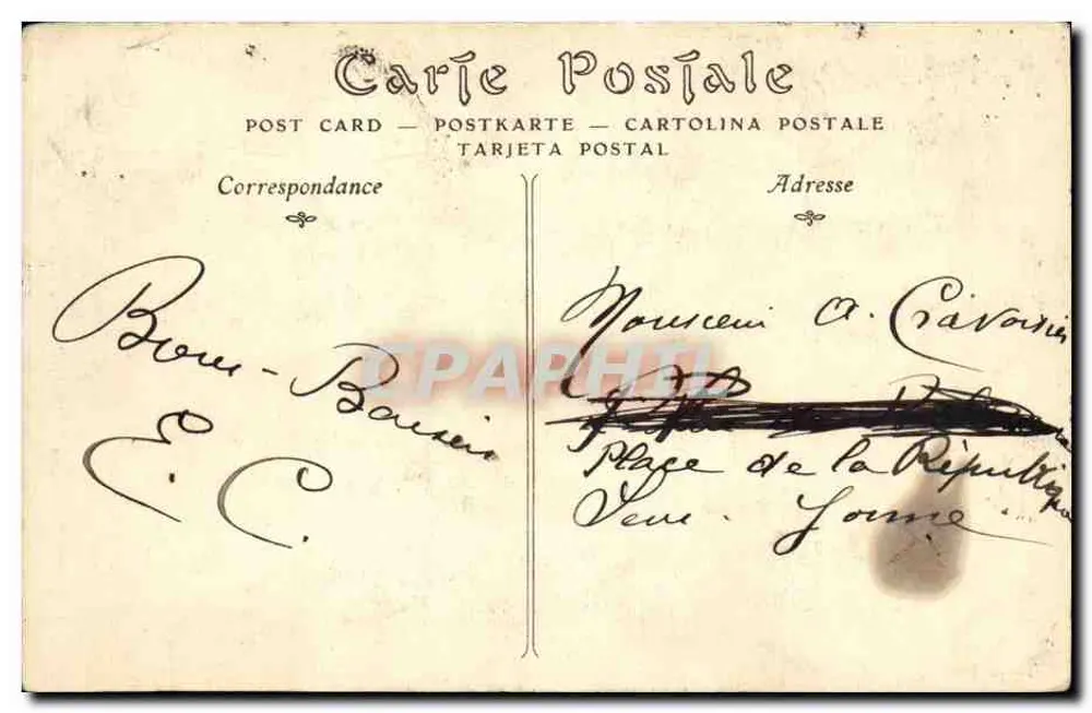 Normannische Bauernfrau — Altes Kleid — Verlag: République Française, n°3 - Rückseite