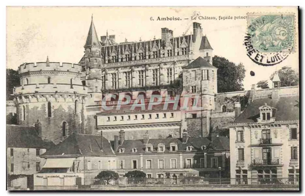 Amboise — O Castelo, fachada principal — Editor: L. Lavoisne, n°6 - Frente
