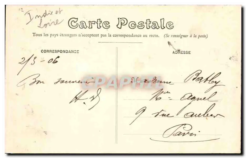 Amboise — O Castelo, fachada principal — Editor: L. Lavoisne, n°6 - Verso