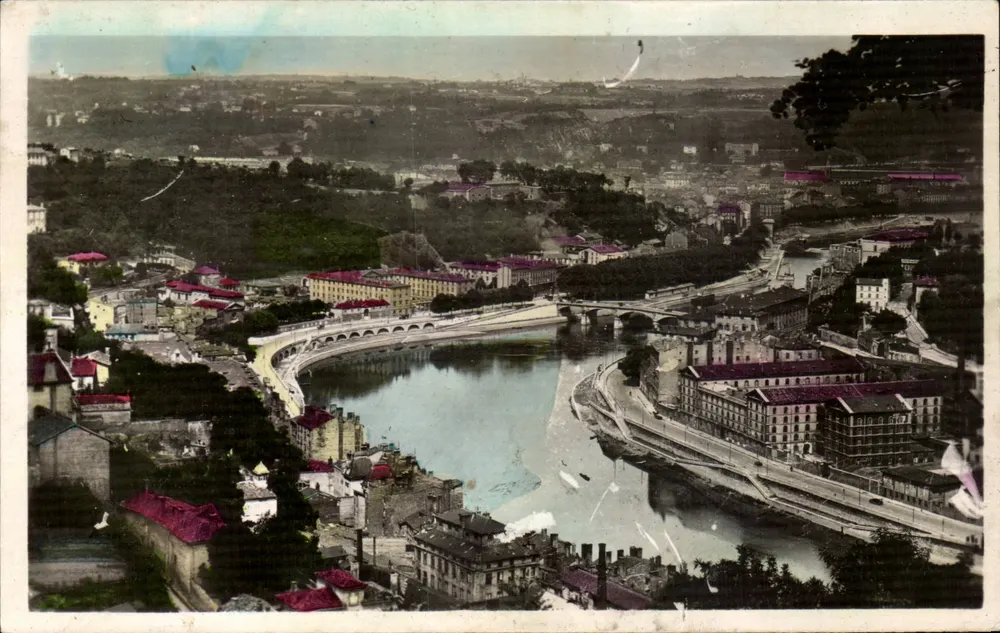 Lyon — Panorama Vista sobre a Saône — Edição « LA CIGOGNE » - Frente