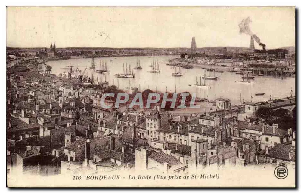 Bordeaux - Der Hafen (Aussicht vom St-Michel) — Nr. 116 — Verlag RB - Vorderseite