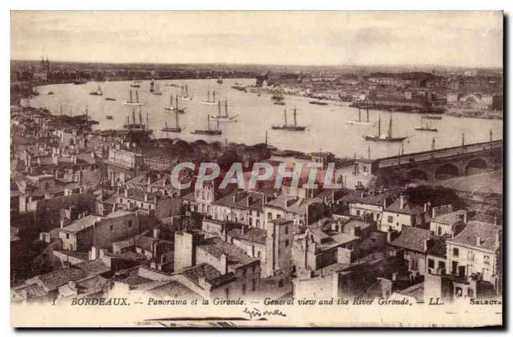 Bordeaux — Panorama e a Gironde — LL. SELECTA - Frente